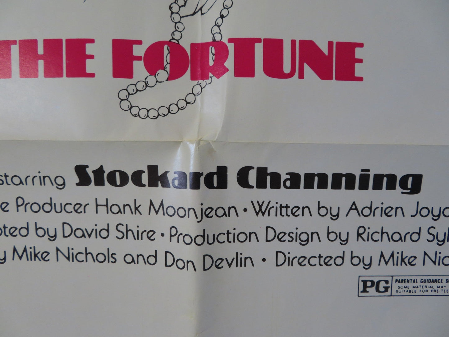 THE FORTUNE FOLDED US ONE SHEET POSTER JACK NICHOLSON WARREN BEATTY 1975 Rendezvous Cinema Movie posters