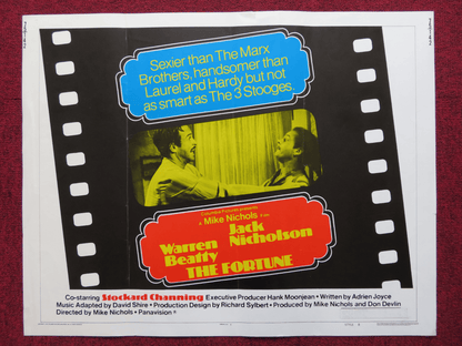 THE FORTUNE - STYLE B US HALF SHEET (22"x 28") POSTER JACK NICHOLSON 1975 Rendezvous Cinema Movie posters