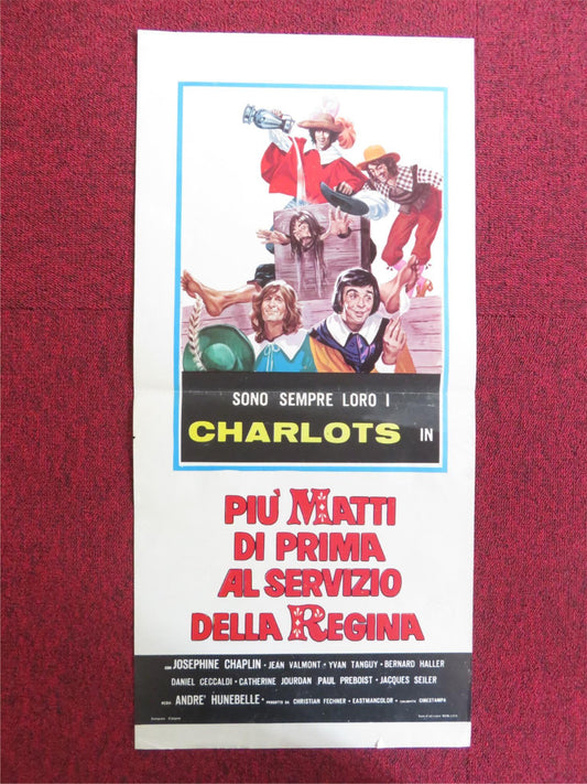 THE FOUR CHARLOTS MUSKETEERS ITALIAN LOCANDINA POSTER JOSEPHINE CHAPLIN 1974 Rendezvous Cinema Movie posters