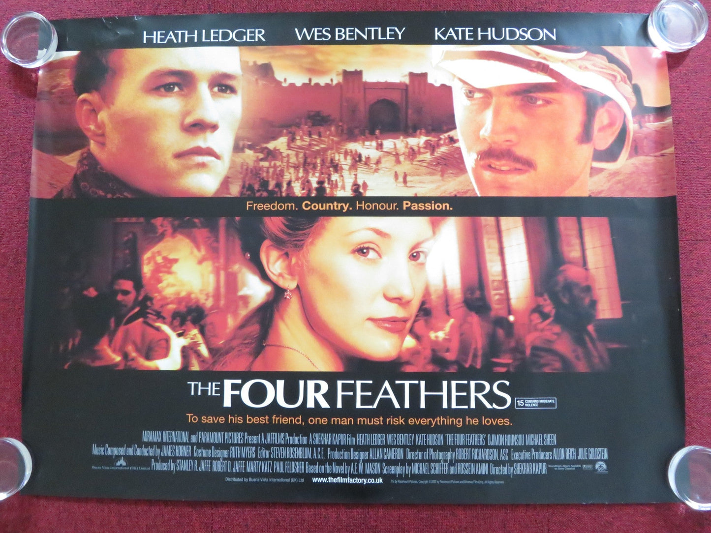 THE FOUR FEATHERS UK QUAD (30"x 40") ROLLED POSTER HEATH LEDGER WES BENTLEY 2002 Rendezvous Cinema Movie posters