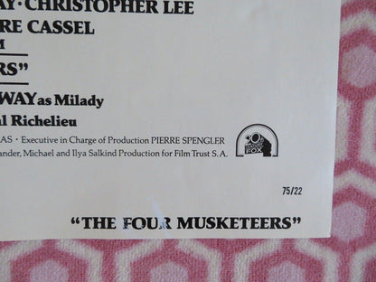 THE FOUR MUSKETEERS STYLE C FOLDED US ONE SHEET POSTER CHRISTOPHER LEE 1975 Movie posters
