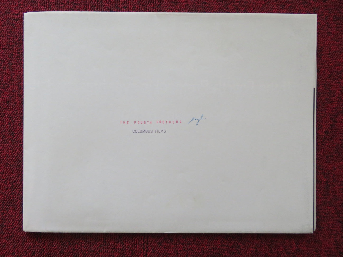 THE FOURTH PROTOCOL FOLDED US ONE SHEET POSTER MICHAEL CAINE PIERCE BROSNAN 1987 Rendezvous Cinema Movie posters