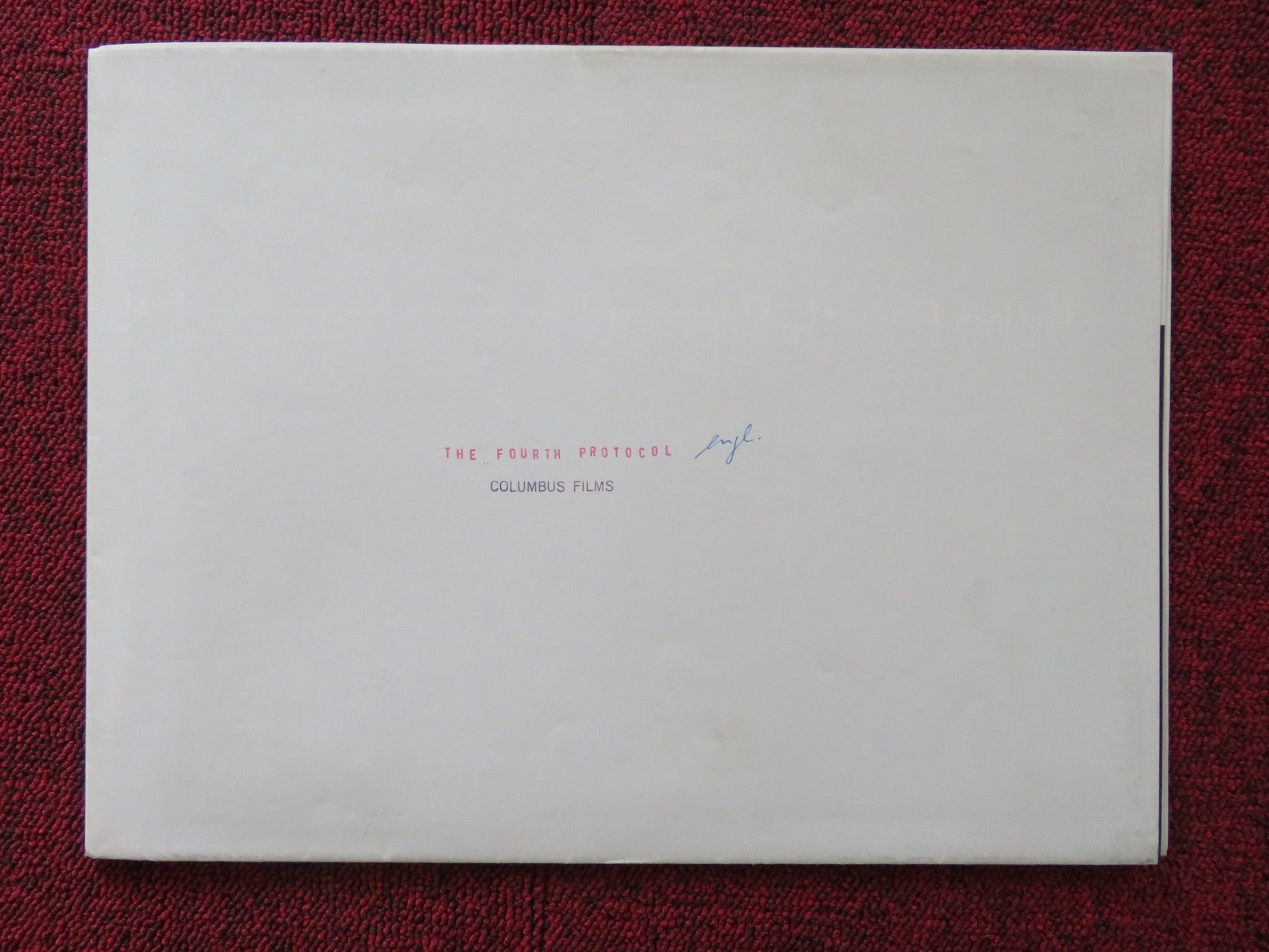 THE FOURTH PROTOCOL FOLDED US ONE SHEET POSTER MICHAEL CAINE PIERCE BROSNAN 1987 Rendezvous Cinema Movie posters