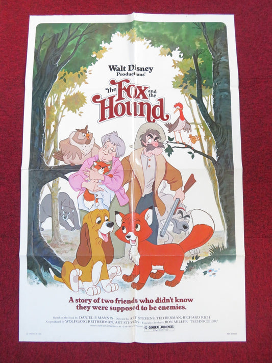 THE FOX AND THE HOUND FOLDED US ONE SHEET POSTER DISNEY MICKEY ROONEY 1981 Rendezvous Cinema Movie posters