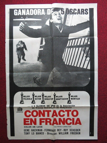 THE FRENCH CONNECTION FOLDED ARGENTINA POSTER GENE HACKMAN ROY SCHEIDER 1971 - Rendezvous Cinema