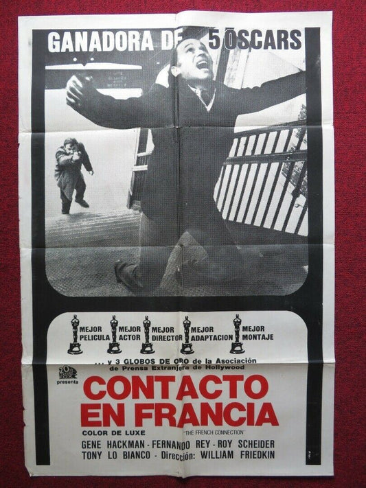 THE FRENCH CONNECTION FOLDED ARGENTINA POSTER GENE HACKMAN ROY SCHEIDER 1971 - Rendezvous Cinema