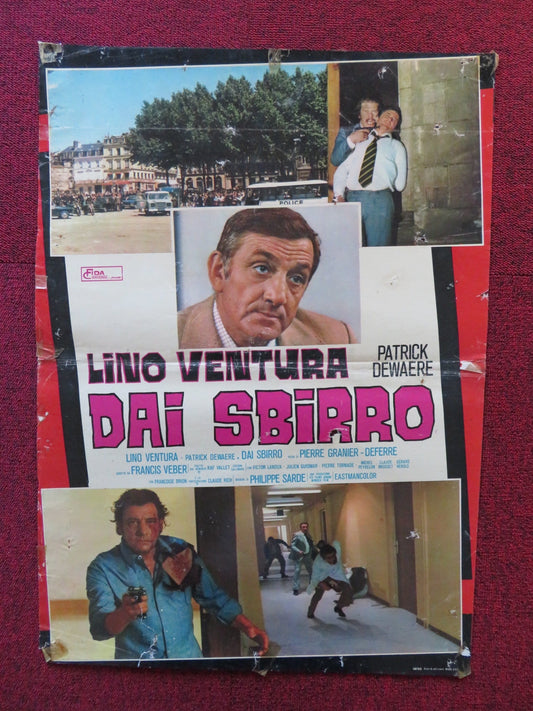 THE FRENCH DETECTIVE - B ITALIAN FOTOBUSTA POSTER LINO VENTURA P. DEWARE 1975 Rendezvous Cinema Movie posters