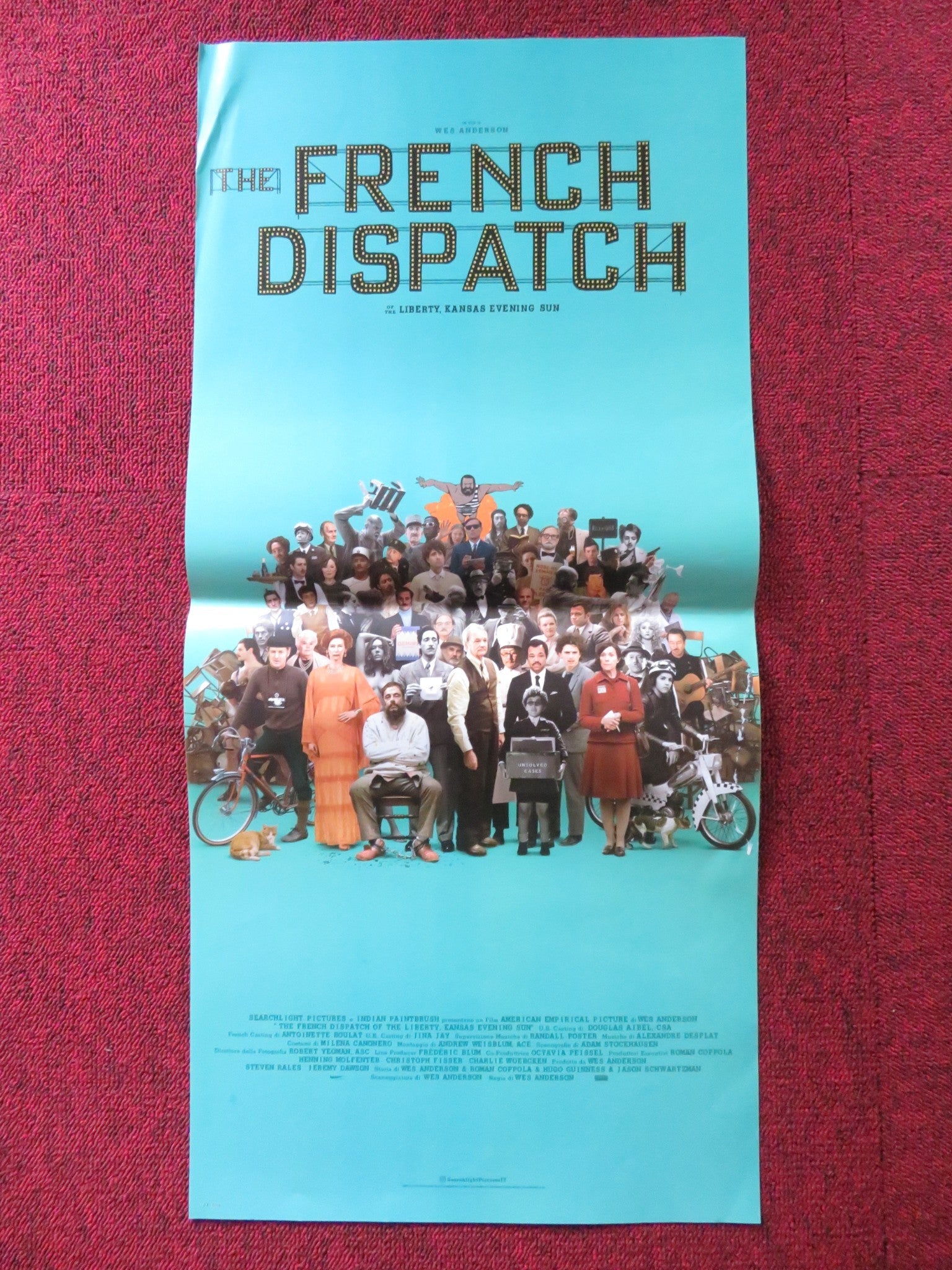 THE FRENCH DISPATCH ITALIAN LOCANDINA POSTER WES ANDERSON BENICIO DEL TORO 2021 Rendezvous Cinema Movie posters