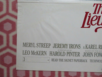 THE FRENCH LIEUTENANT'S WOMAN US ONE SHEET POSTER MERYL STREEP 1981 Rendezvous Cinema Movie posters