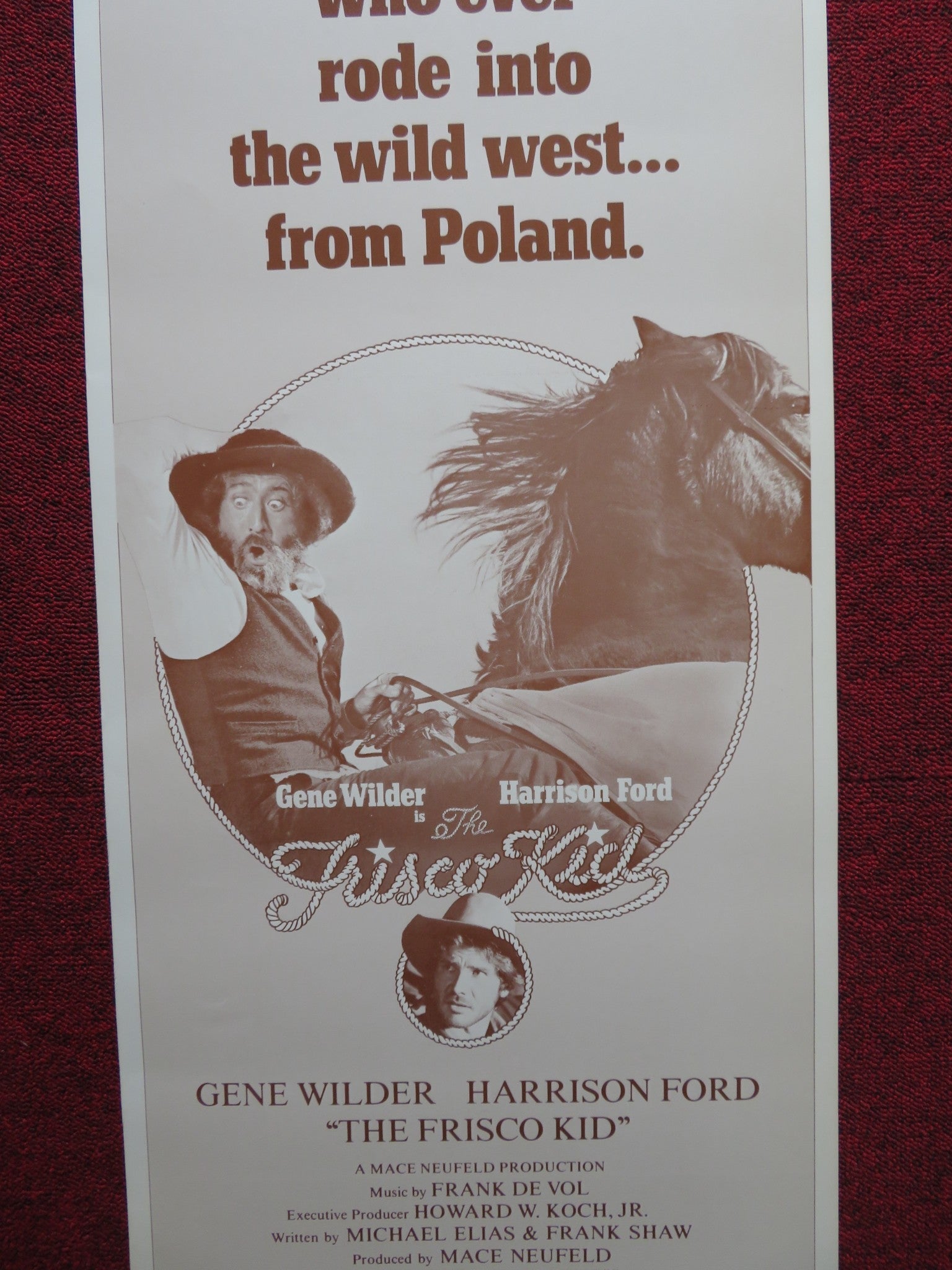 THE FRISCO KID US INSERT (14"x 36") POSTER GENE WILDER HARRISON FORD 1979 Rendezvous Cinema Movie posters