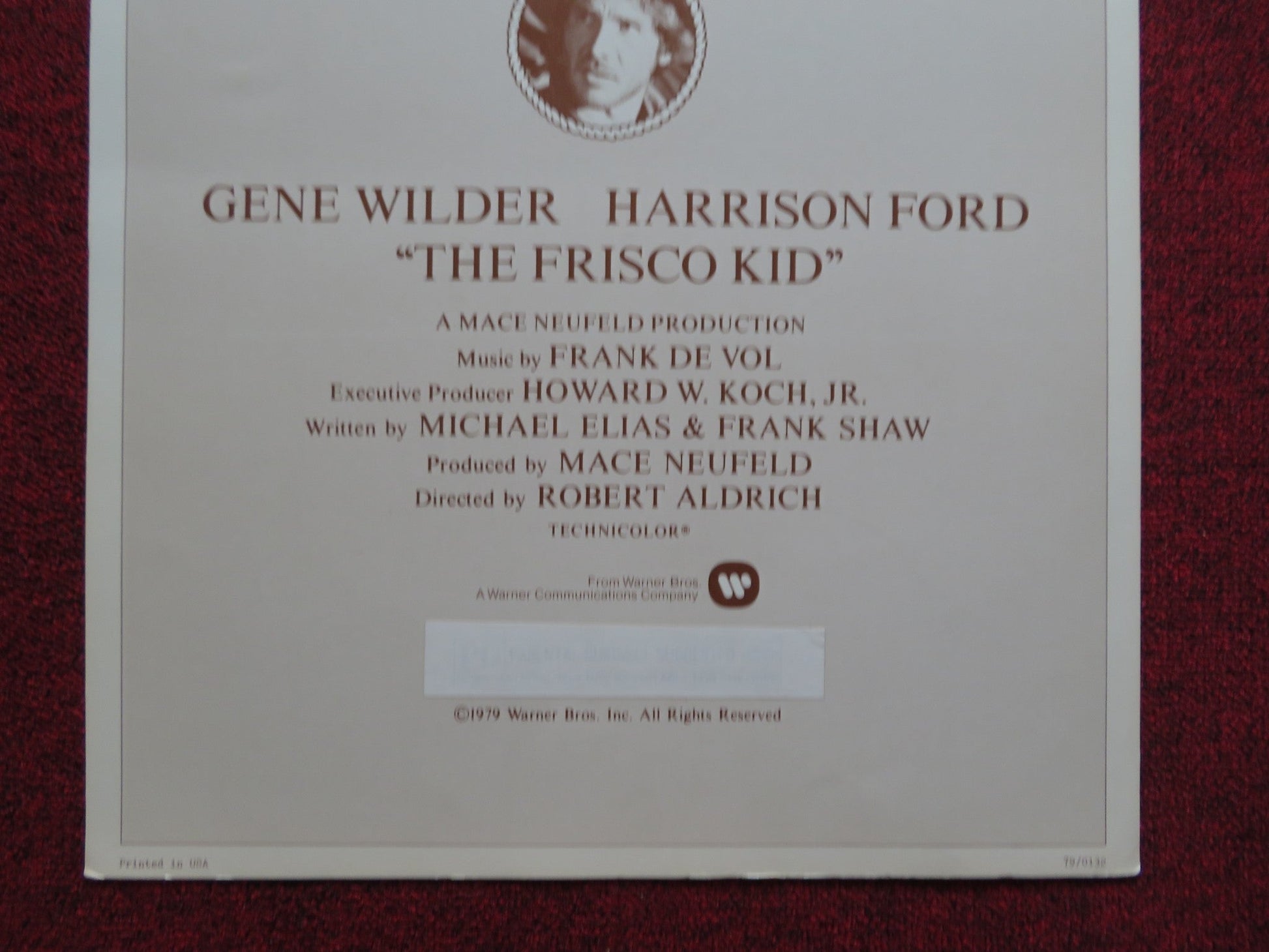 THE FRISCO KID US INSERT (14"x 36") POSTER GENE WILDER HARRISON FORD 1979 Rendezvous Cinema Movie posters