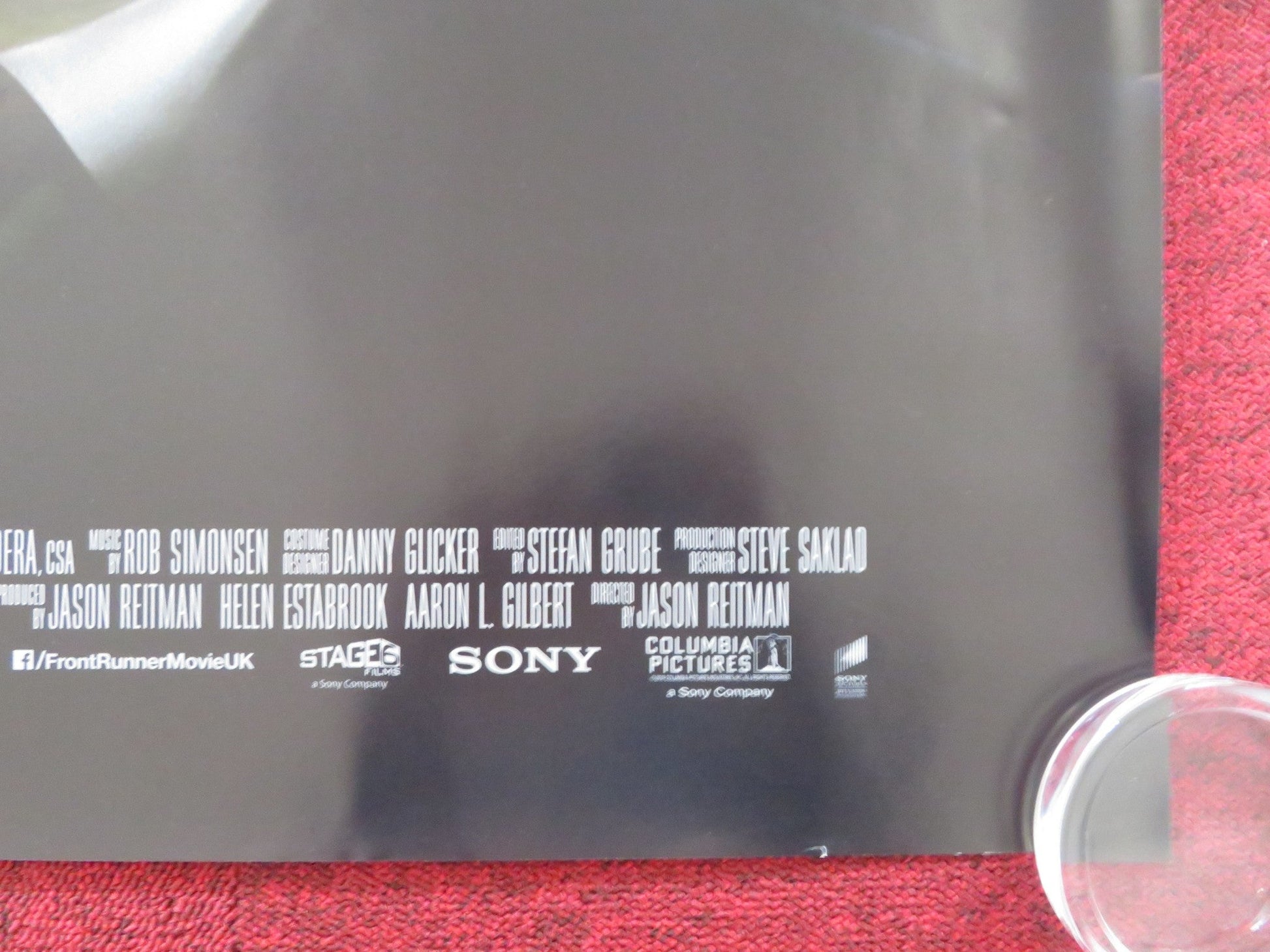 THE FRONT RUNNER UK QUAD ROLLED POSTER HUGH JACKMAN VERA FARMIGA 2018 Rendezvous Cinema Movie posters