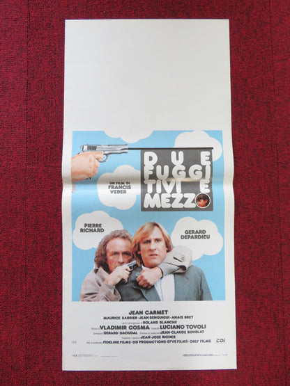 THE FUGITIVES ITALIAN LOCANDINA POSTER PIERRE RICHARD GERARD DEPARDIEU 1986 Rendezvous Cinema Movie posters