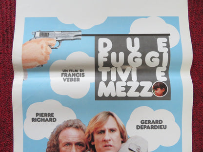 THE FUGITIVES ITALIAN LOCANDINA POSTER PIERRE RICHARD GERARD DEPARDIEU 1986 Rendezvous Cinema Movie posters