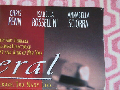 THE FUNERAL FOLDED US ONE SHEET POSTER CHRISTOPHER WALKEN BENICIO DEL TORO 1996 Movie posters