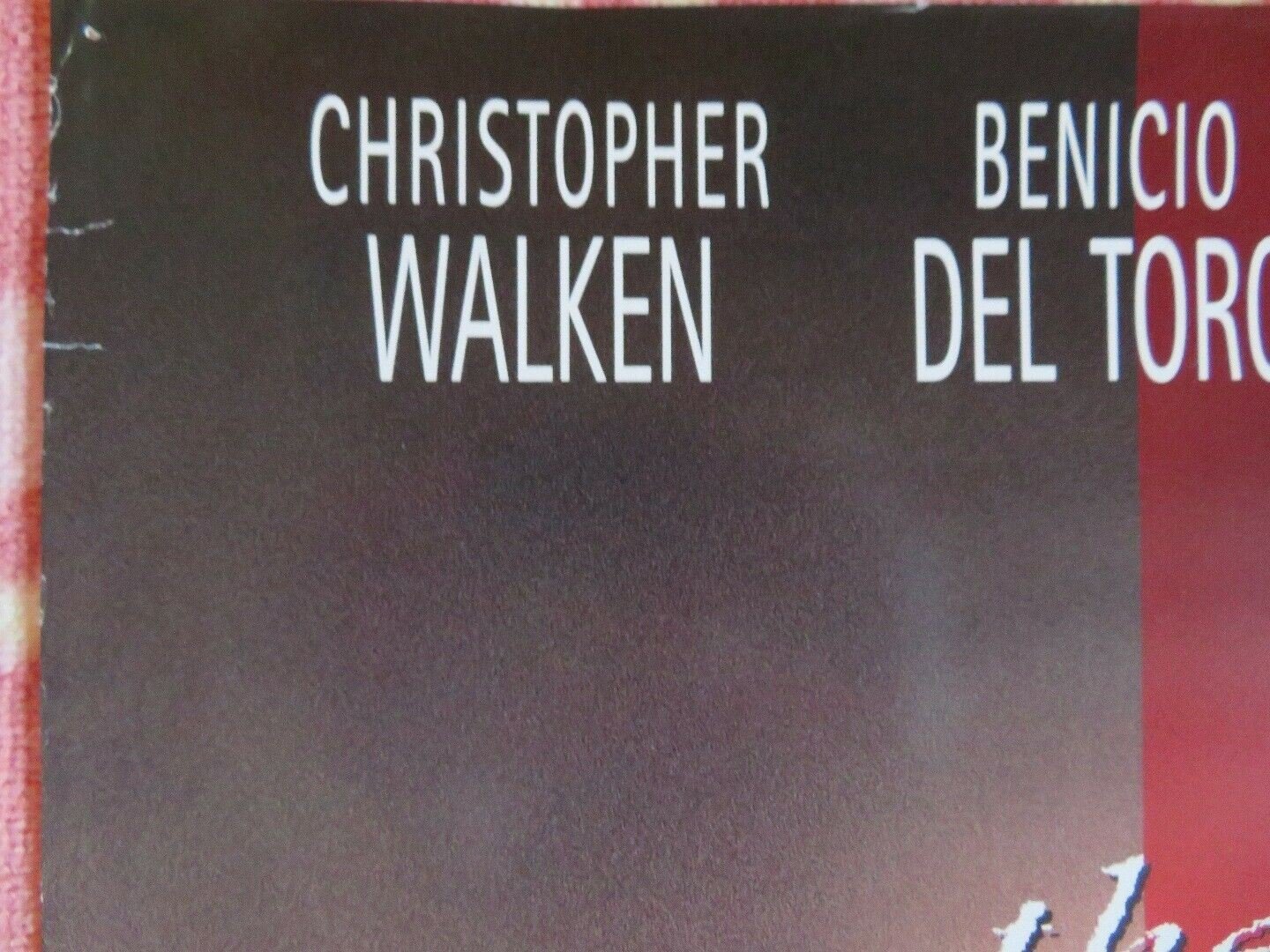 THE FUNERAL FOLDED US ONE SHEET POSTER CHRISTOPHER WALKEN BENICIO DEL TORO 1996 Movie posters