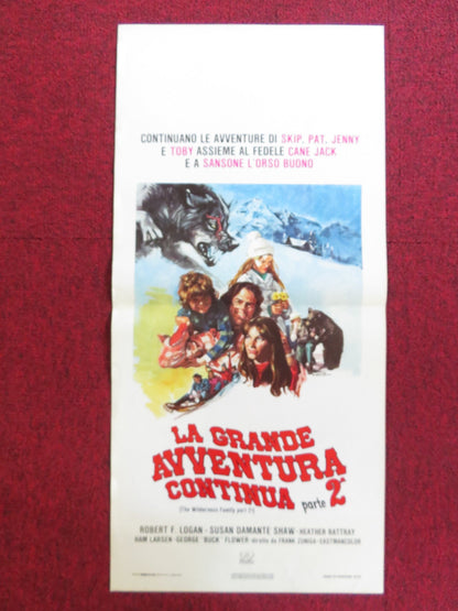 THE FURTHER ADVENTURES OF THE WILDERNESS FAMILY ITALIAN LOCANDINA POSTER 1978 Rendezvous Cinema Movie posters