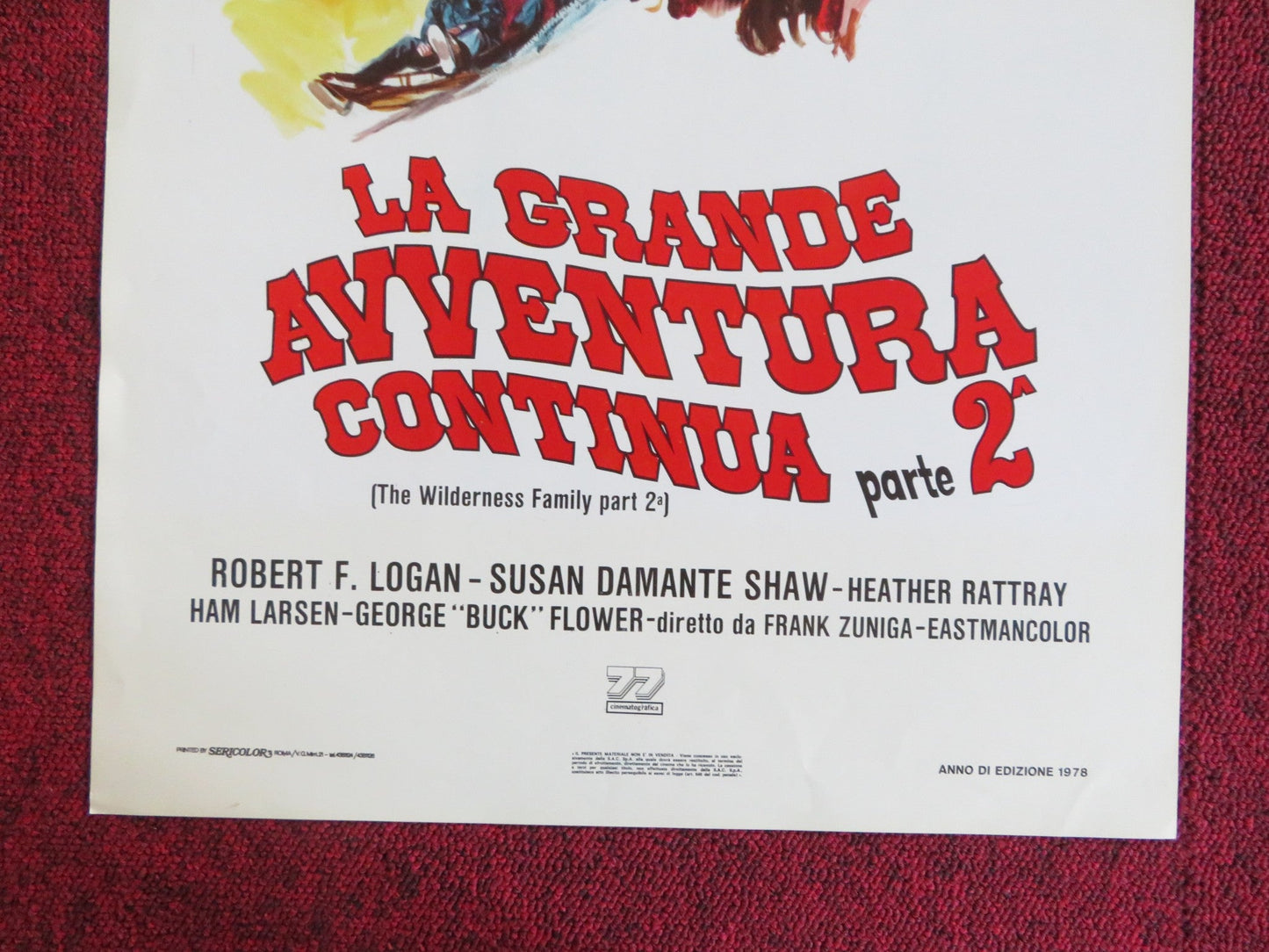 THE FURTHER ADVENTURES OF THE WILDERNESS FAMILY ITALIAN LOCANDINA POSTER 1978 Rendezvous Cinema Movie posters