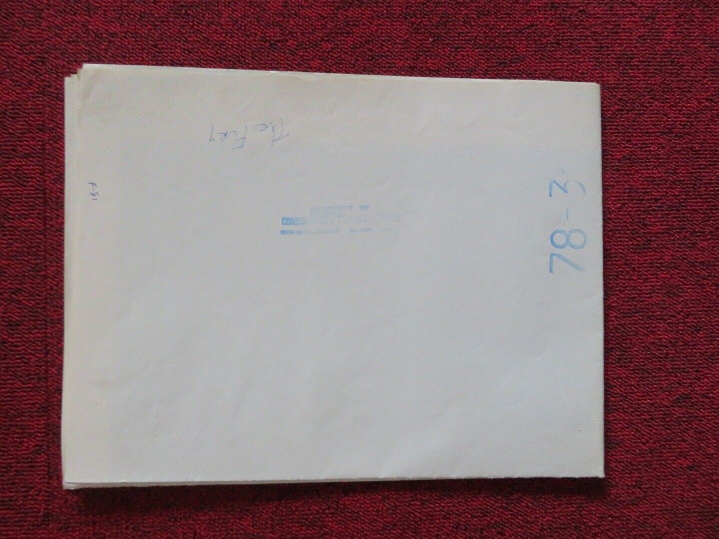 THE FURY FOLDED US ONE SHEET POSTER KIRK DOUGLAS JOHN CASSAVETES 1978 Movie posters