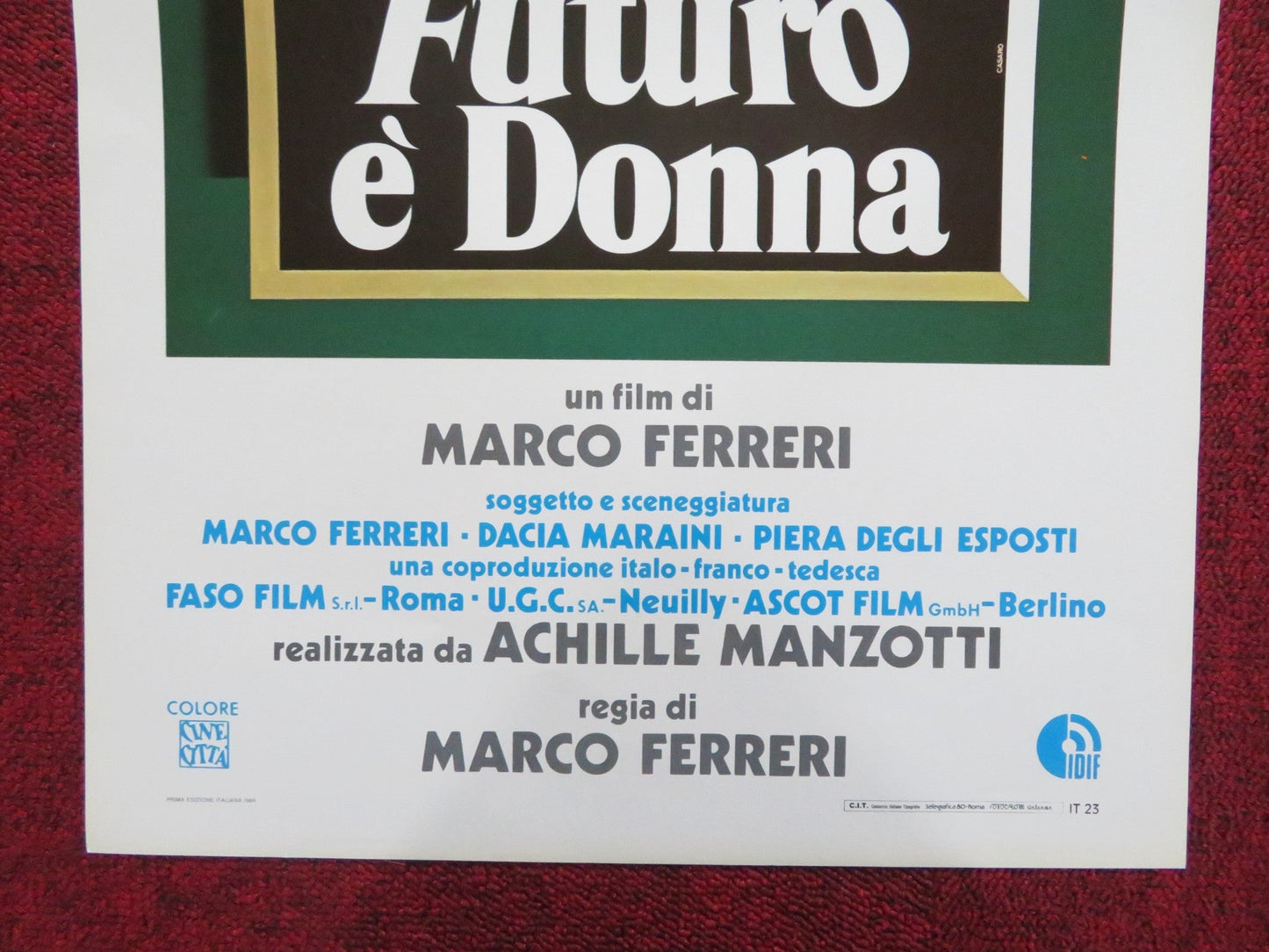 THE FUTURE IS WOMAN ITALIAN LOCANDINA POSTER ORNELLA MUTI HANNA SCHYGULLA 1984 Rendezvous Cinema Movie posters
