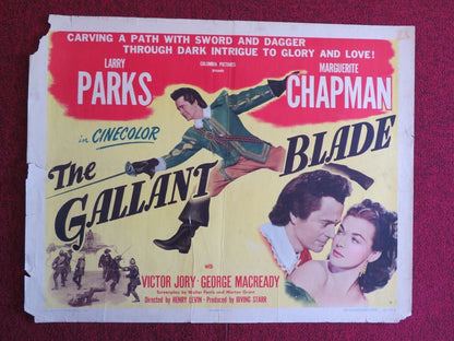 THE GALLANT BLADE US HALF SHEET (22"x 28") POSTER LARRY PARKS 1948 Movie posters