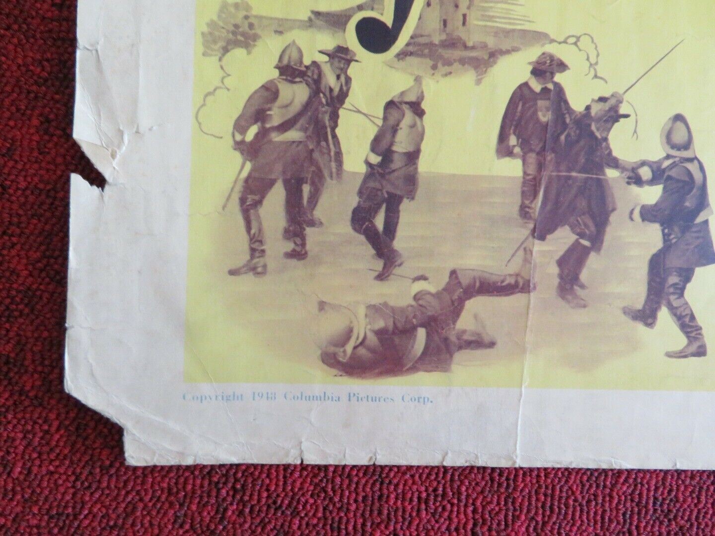 THE GALLANT BLADE US HALF SHEET (22"x 28") POSTER LARRY PARKS 1948 Movie posters