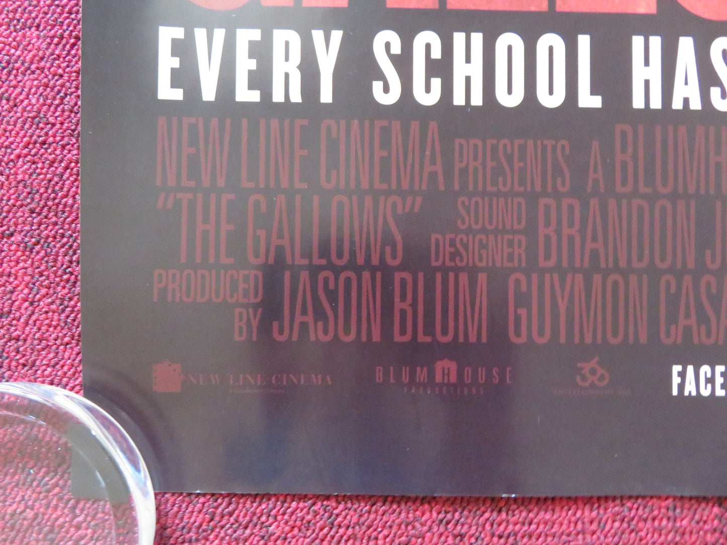 THE GALLOWS UK QUAD (30"x 40") ROLLED POSTER REESE MISHLER PFEIFER BROWN 2015 Rendezvous Cinema Movie posters