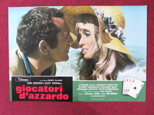 THE GAMBLERS - A ITALIAN FOTOBUSTA POSTER DON GORDON SUZY KENDALL 1970 Rendezvous Cinema Movie posters