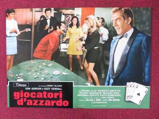 THE GAMBLERS - B ITALIAN FOTOBUSTA POSTER DON GORDON SUZY KENDALL 1970 Rendezvous Cinema Movie posters
