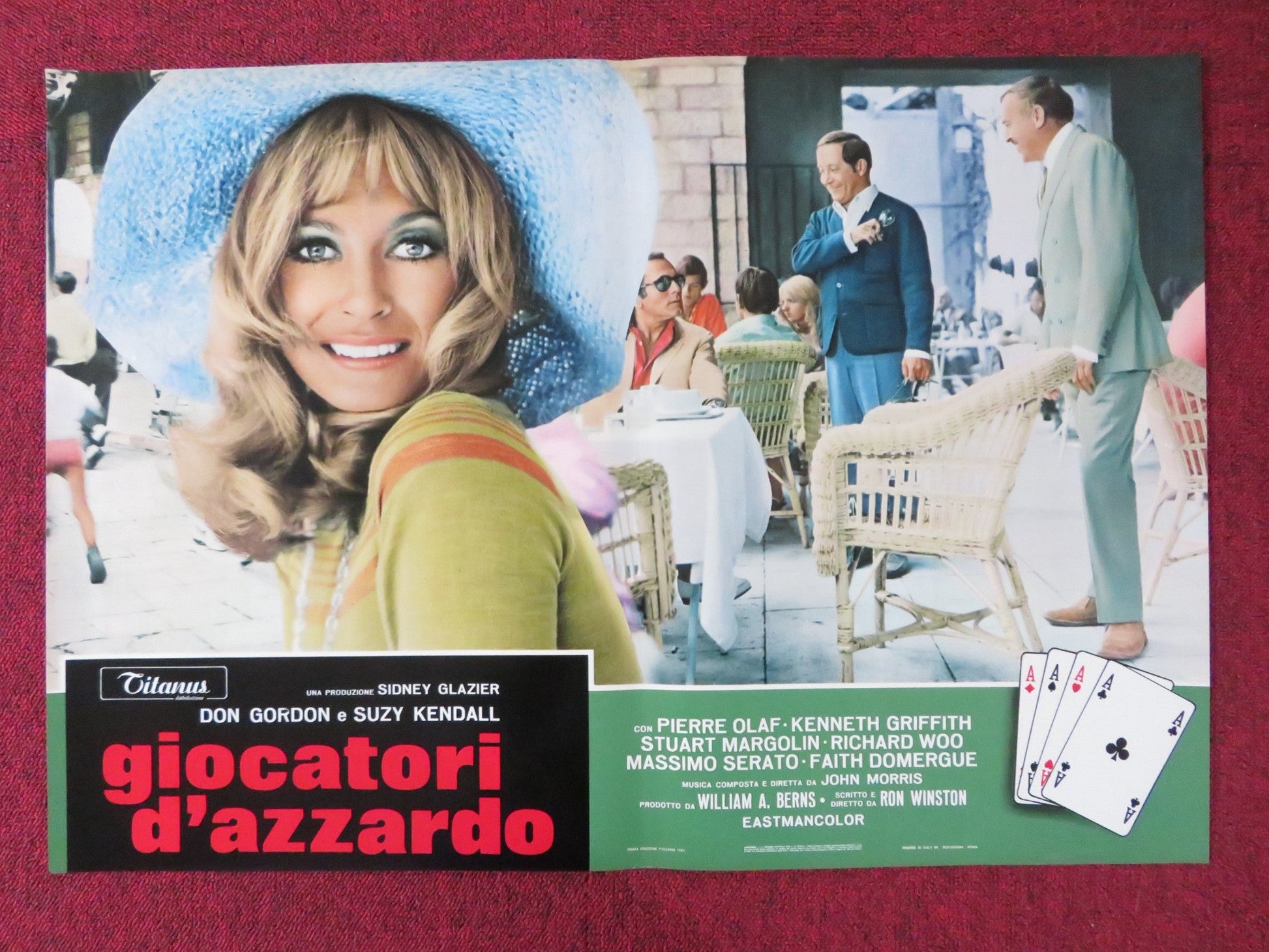 THE GAMBLERS - C ITALIAN FOTOBUSTA POSTER DON GORDON SUZY KENDALL 1970 Rendezvous Cinema Movie posters