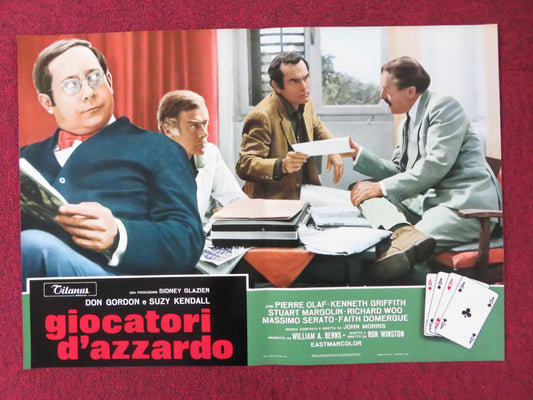 THE GAMBLERS - D ITALIAN FOTOBUSTA POSTER DON GORDON SUZY KENDALL 1970 Rendezvous Cinema Movie posters