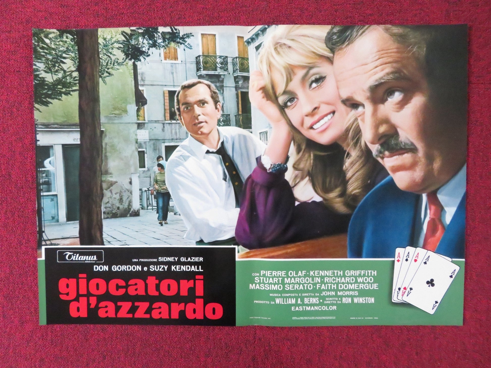 THE GAMBLERS - F ITALIAN FOTOBUSTA POSTER DON GORDON SUZY KENDALL 1970 Rendezvous Cinema Movie posters
