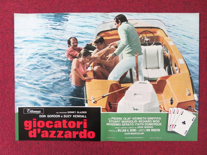 THE GAMBLERS - G ITALIAN FOTOBUSTA POSTER DON GORDON SUZY KENDALL 1970 Rendezvous Cinema Movie posters