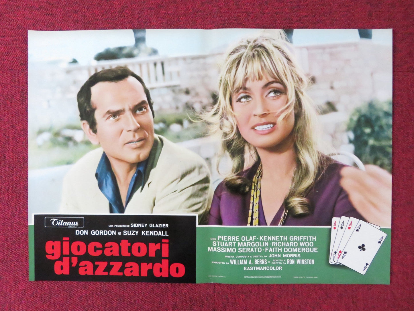 THE GAMBLERS - H ITALIAN FOTOBUSTA POSTER DON GORDON SUZY KENDALL 1970 Rendezvous Cinema Movie posters