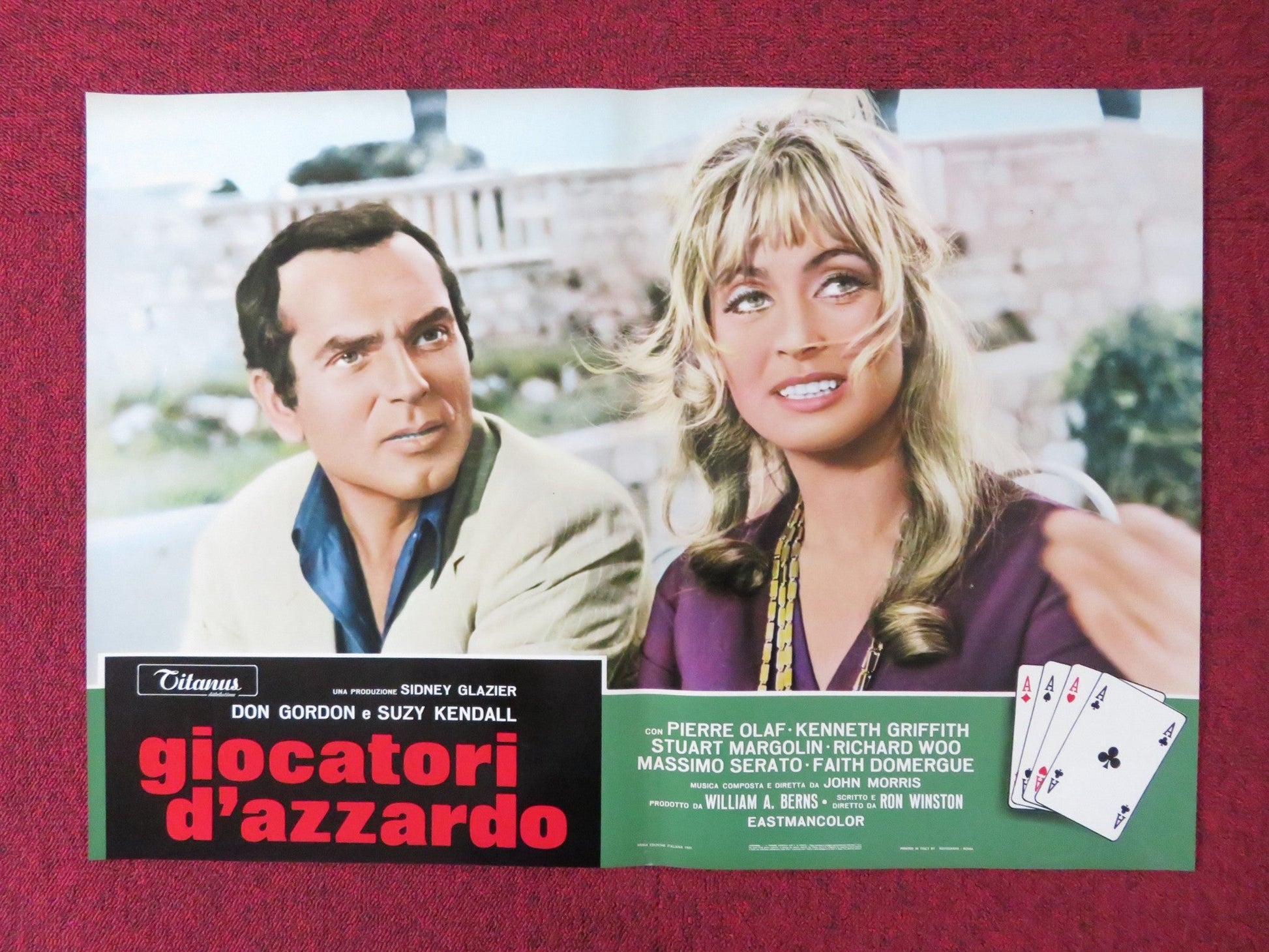 THE GAMBLERS - H ITALIAN FOTOBUSTA POSTER DON GORDON SUZY KENDALL 1970 Rendezvous Cinema Movie posters