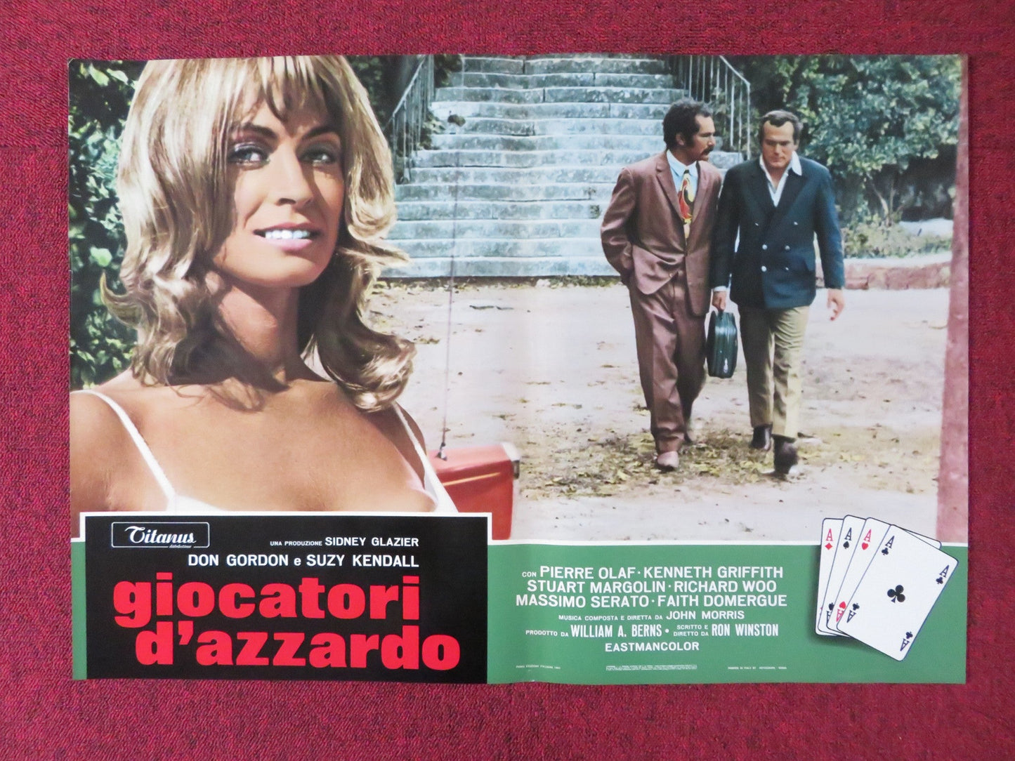 THE GAMBLERS - I ITALIAN FOTOBUSTA POSTER DON GORDON SUZY KENDALL 1970 Rendezvous Cinema Movie posters