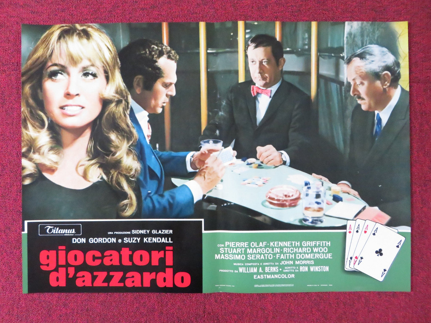 THE GAMBLERS - J ITALIAN FOTOBUSTA POSTER DON GORDON SUZY KENDALL 1970 Rendezvous Cinema Movie posters