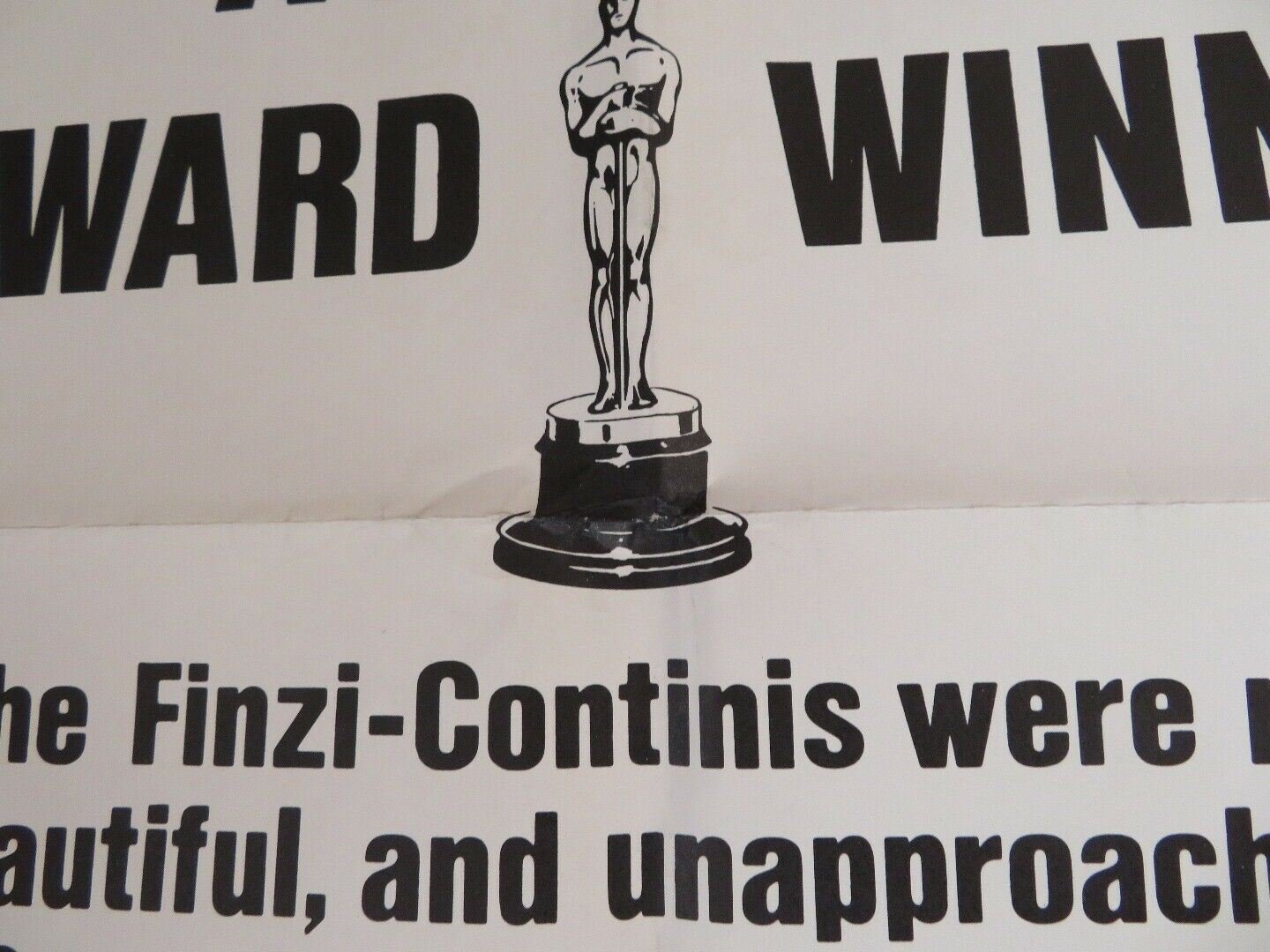 THE GARDEN OF THE FINZI - CONTINIS 1970 ONE SHEET POSTER OSCAR WINNER Movie posters