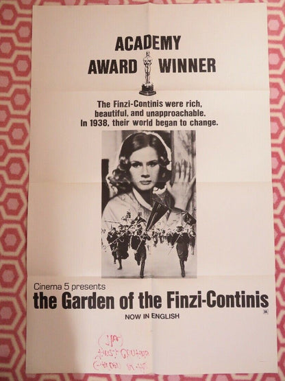 THE GARDEN OF THE FINZI - CONTINIS 1970 ONE SHEET POSTER OSCAR WINNER Movie posters