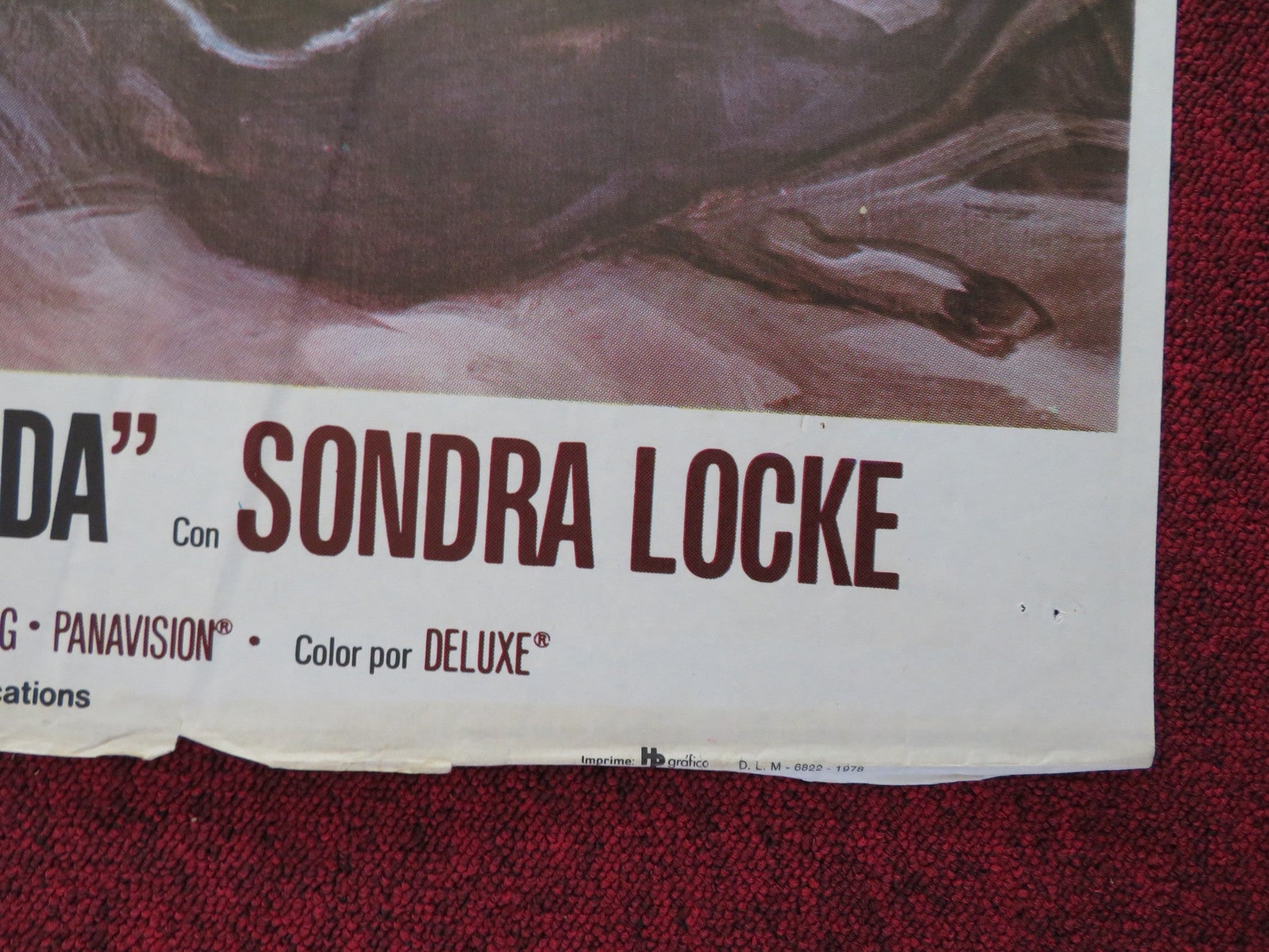 THE GAUNTLET FOLDED SPANISH POSTER CLINT EASTWOOD SANDRA LOCKE 1977 Rendezvous Cinema Movie posters