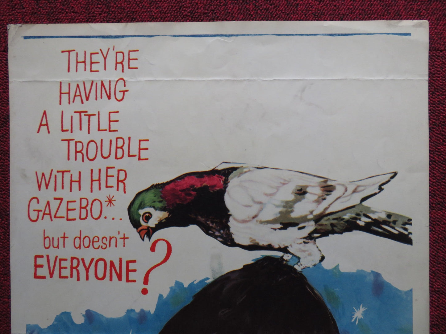 THE GAZEBO US INSERT (14"x 36") POSTER GLENN FORD DEBBIE REYNOLDS 1960 Rendezvous Cinema Movie posters