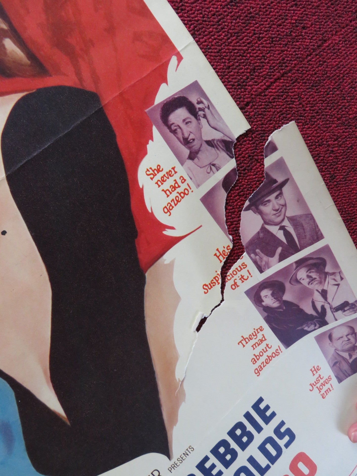 THE GAZEBO US INSERT (14"x 36") POSTER GLENN FORD DEBBIE REYNOLDS 1960 Rendezvous Cinema Movie posters