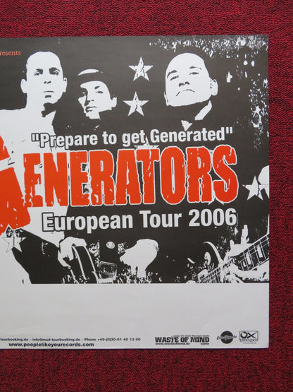 THE GENERATORS - TOUR POSTER GERMAN MUSIC PROMO EUROPEAN 2006 Rendezvous Cinema Movie posters