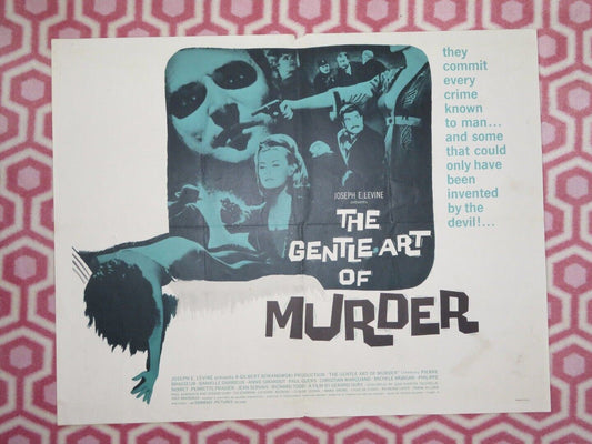 THE GENTLE ART OF MURDER/ CRIME DOES NOT PAY US HALF SHEET (22"x 28") POSTER '62 Movie posters