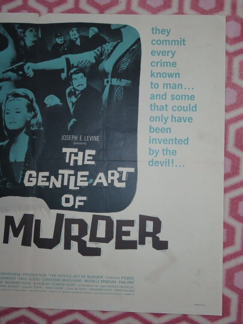 THE GENTLE ART OF MURDER/ CRIME DOES NOT PAY US HALF SHEET (22"x 28") POSTER '62 Movie posters
