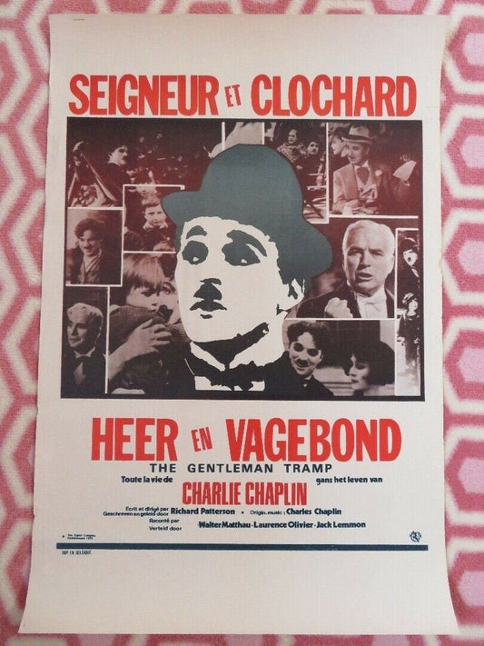 THE GENTLEMAN TRAMP BELGIUM (22"x14.5") POSTER CHARLIE CHAPLIN 1976 Movie posters