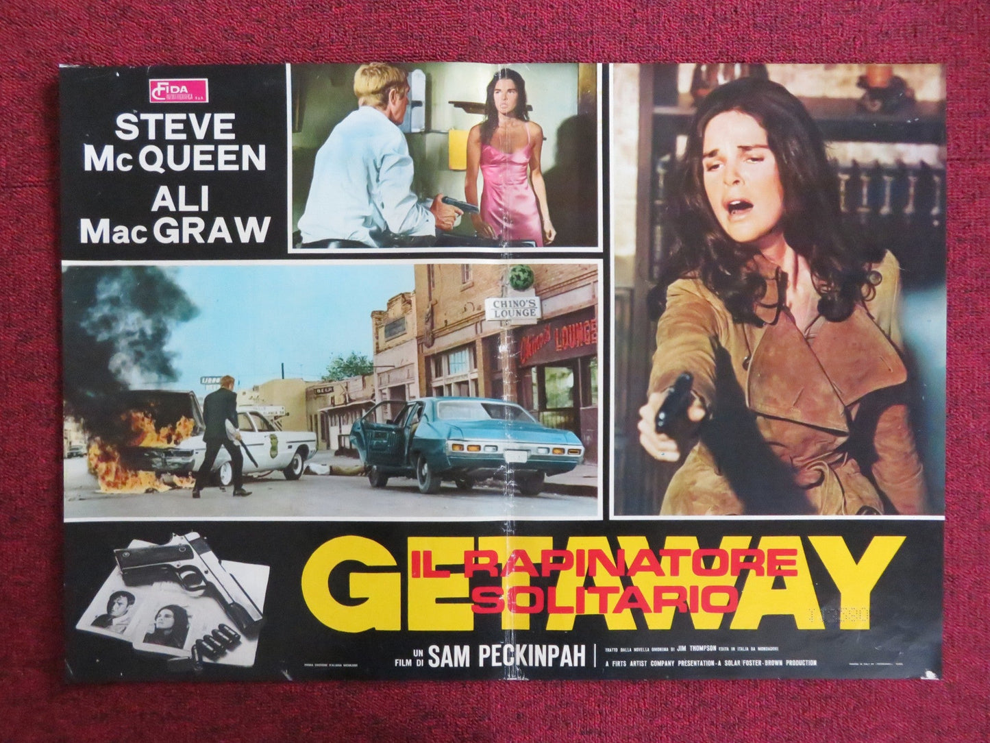 THE GETAWAY - C ITALIAN FOTOBUSTA POSTER STEVE MCQUEEN ALI MACGRAW 1972 Rendezvous Cinema Movie posters