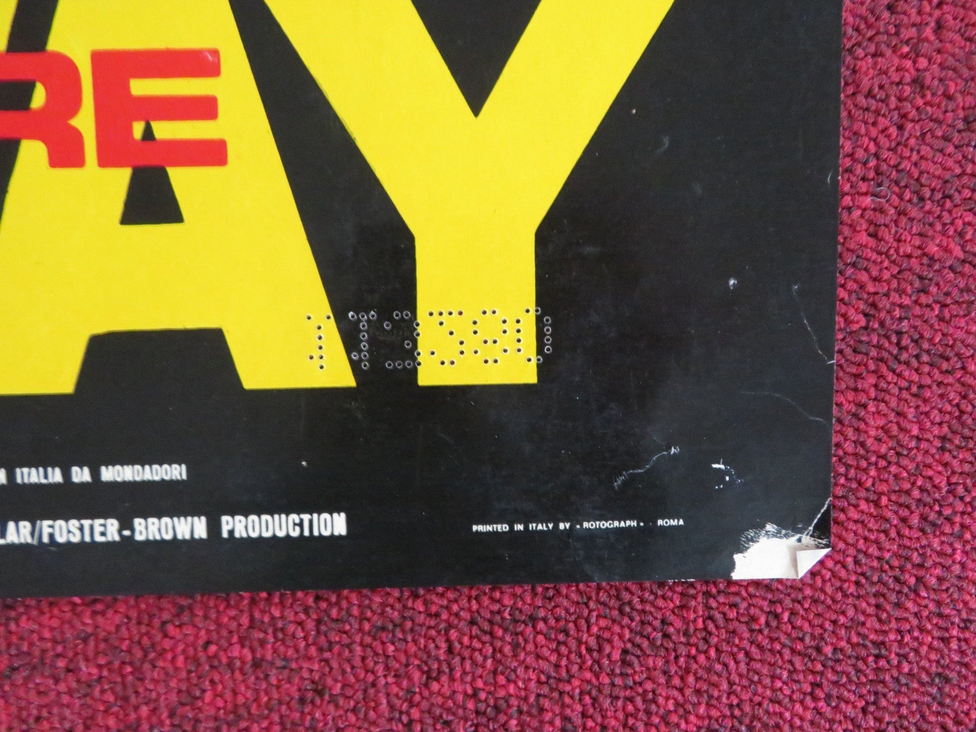 THE GETAWAY - D ITALIAN FOTOBUSTA POSTER STEVE MCQUEEN ALI MACGRAW 1972 Rendezvous Cinema Movie posters