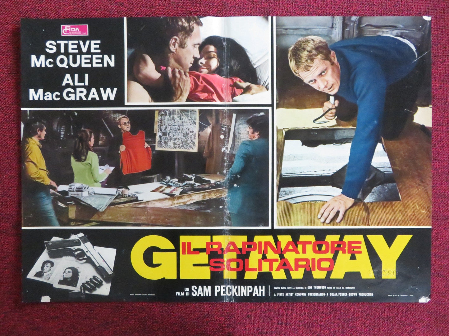 THE GETAWAY - D ITALIAN FOTOBUSTA POSTER STEVE MCQUEEN ALI MACGRAW 1972 Rendezvous Cinema Movie posters