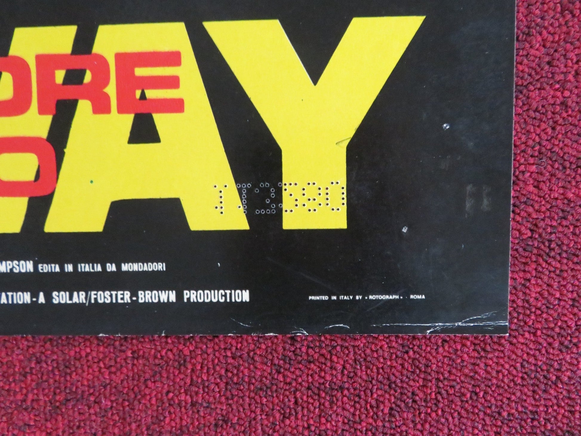 THE GETAWAY - E ITALIAN FOTOBUSTA POSTER STEVE MCQUEEN ALI MACGRAW 1972 Rendezvous Cinema Movie posters